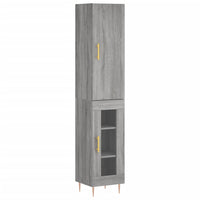 Thumbnail for Highboard Grau Sonoma 34,5x34x180 cm Holzwerkstoff