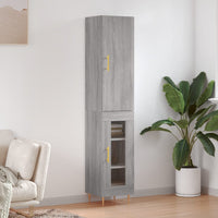 Thumbnail for Highboard Grau Sonoma 34,5x34x180 cm Holzwerkstoff