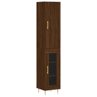 Thumbnail for Highboard Braun Eichen-Optik 34,5x34x180 cm Holzwerkstoff