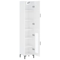 Thumbnail for Highboard Hochglanz-Weiß 34,5x34x180 cm Holzwerkstoff