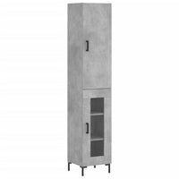 Thumbnail for Highboard Betongrau 34,5x34x180 cm Holzwerkstoff