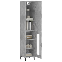 Thumbnail for Highboard Betongrau 34,5x34x180 cm Holzwerkstoff