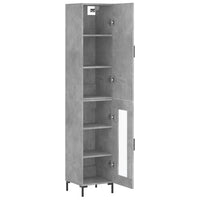 Thumbnail for Highboard Betongrau 34,5x34x180 cm Holzwerkstoff