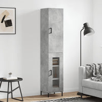 Thumbnail for Highboard Betongrau 34,5x34x180 cm Holzwerkstoff