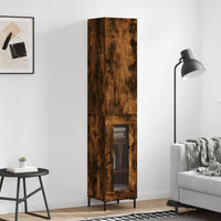 Thumbnail for Highboard Räuchereiche 34,5x34x180 cm Holzwerkstoff