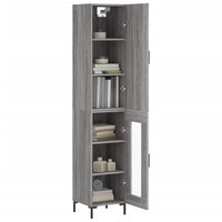 Thumbnail for Highboard Grau Sonoma 34,5x34x180 cm Holzwerkstoff