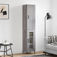 Thumbnail for Highboard Grau Sonoma 34,5x34x180 cm Holzwerkstoff