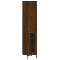 Thumbnail for Highboard Braun Eichen-Optik 34,5x34x180 cm Holzwerkstoff