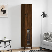 Thumbnail for Highboard Braun Eichen-Optik 34,5x34x180 cm Holzwerkstoff