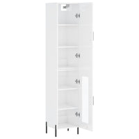 Thumbnail for Highboard Hochglanz-Weiß 34,5x34x180 cm Holzwerkstoff