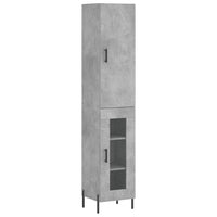 Thumbnail for Highboard Betongrau 34,5x34x180 cm Holzwerkstoff