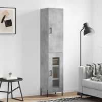 Thumbnail for Highboard Betongrau 34,5x34x180 cm Holzwerkstoff
