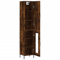 Thumbnail for Highboard Räuchereiche 34,5x34x180 cm Holzwerkstoff