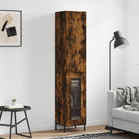 Thumbnail for Highboard Räuchereiche 34,5x34x180 cm Holzwerkstoff