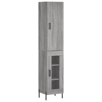 Thumbnail for Highboard Grau Sonoma 34,5x34x180 cm Holzwerkstoff