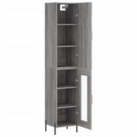 Thumbnail for Highboard Grau Sonoma 34,5x34x180 cm Holzwerkstoff