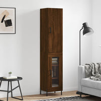 Thumbnail for Highboard Braun Eichen-Optik 34,5x34x180 cm Holzwerkstoff