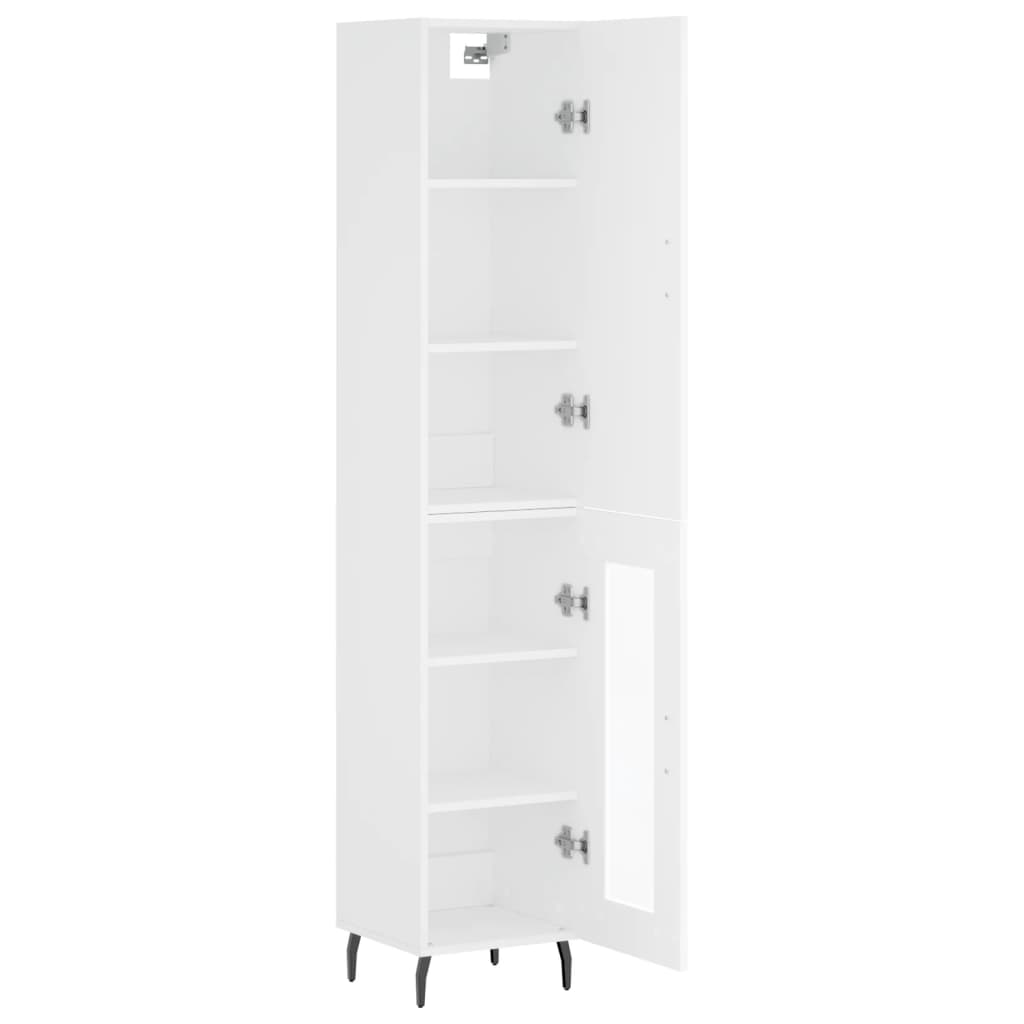 Highboard Weiß 34,5x34x180 cm Holzwerkstoff