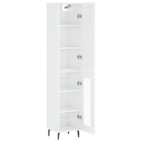 Thumbnail for Highboard Hochglanz-Weiß 34,5x34x180 cm Holzwerkstoff