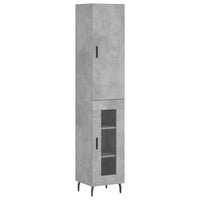 Thumbnail for Highboard Betongrau 34,5x34x180 cm Holzwerkstoff