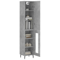 Thumbnail for Highboard Betongrau 34,5x34x180 cm Holzwerkstoff