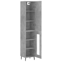 Thumbnail for Highboard Betongrau 34,5x34x180 cm Holzwerkstoff