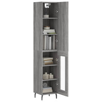Thumbnail for Highboard Grau Sonoma 34,5x34x180 cm Holzwerkstoff