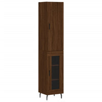 Thumbnail for Highboard Braun Eichen-Optik 34,5x34x180 cm Holzwerkstoff