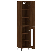 Thumbnail for Highboard Braun Eichen-Optik 34,5x34x180 cm Holzwerkstoff