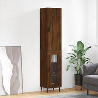 Thumbnail for Highboard Braun Eichen-Optik 34,5x34x180 cm Holzwerkstoff