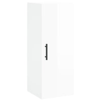 Thumbnail for Highboard Hochglanz-Weiß 34,5x34x180 cm Holzwerkstoff