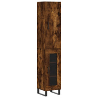 Thumbnail for Highboard Räuchereiche 34,5x34x180 cm Holzwerkstoff