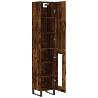 Thumbnail for Highboard Räuchereiche 34,5x34x180 cm Holzwerkstoff