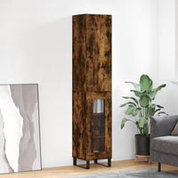 Thumbnail for Highboard Räuchereiche 34,5x34x180 cm Holzwerkstoff