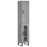 Thumbnail for Highboard Grau Sonoma 34,5x34x180 cm Holzwerkstoff