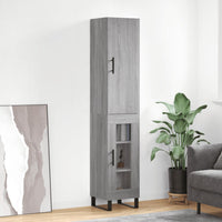 Thumbnail for Highboard Grau Sonoma 34,5x34x180 cm Holzwerkstoff