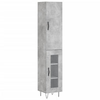 Thumbnail for Highboard Betongrau 34,5x34x180 cm Holzwerkstoff