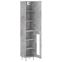 Thumbnail for Highboard Betongrau 34,5x34x180 cm Holzwerkstoff