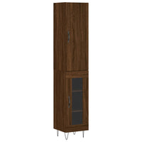 Thumbnail for Highboard Braun Eichen-Optik 34,5x34x180 cm Holzwerkstoff