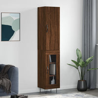 Thumbnail for Highboard Braun Eichen-Optik 34,5x34x180 cm Holzwerkstoff