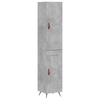 Thumbnail for Highboard Betongrau 34,5x34x180 cm Holzwerkstoff