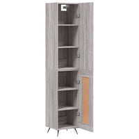 Thumbnail for Highboard Grau Sonoma 34,5x34x180 cm Holzwerkstoff