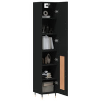 Thumbnail for Highboard Schwarz 34,5x34x180 cm Holzwerkstoff