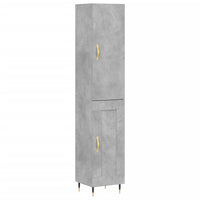 Thumbnail for Highboard Betongrau 34,5x34x180 cm Holzwerkstoff