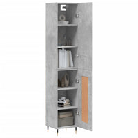 Thumbnail for Highboard Betongrau 34,5x34x180 cm Holzwerkstoff