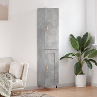 Thumbnail for Highboard Betongrau 34,5x34x180 cm Holzwerkstoff