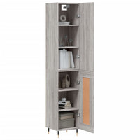 Thumbnail for Highboard Grau Sonoma 34,5x34x180 cm Holzwerkstoff