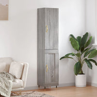 Thumbnail for Highboard Grau Sonoma 34,5x34x180 cm Holzwerkstoff