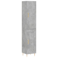 Thumbnail for Highboard Betongrau 34,5x34x180 cm Holzwerkstoff