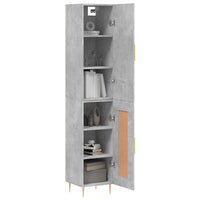 Thumbnail for Highboard Betongrau 34,5x34x180 cm Holzwerkstoff